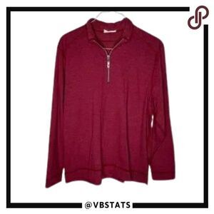 Tommy Bahama Small Crimson Reversible 1/4 Zip Top Size Small